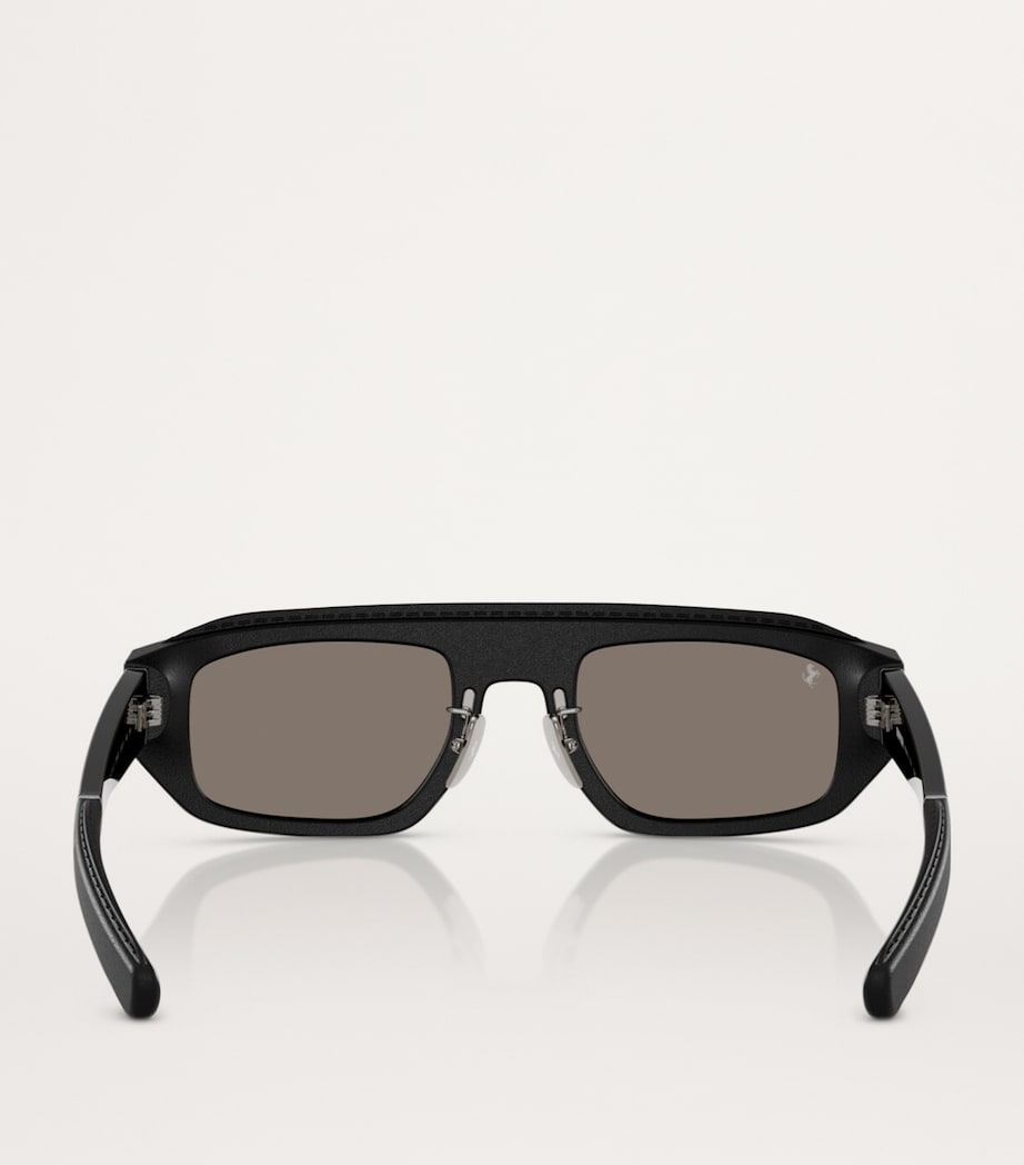 Ferrari Black Acetate Pillow Sunglasses
