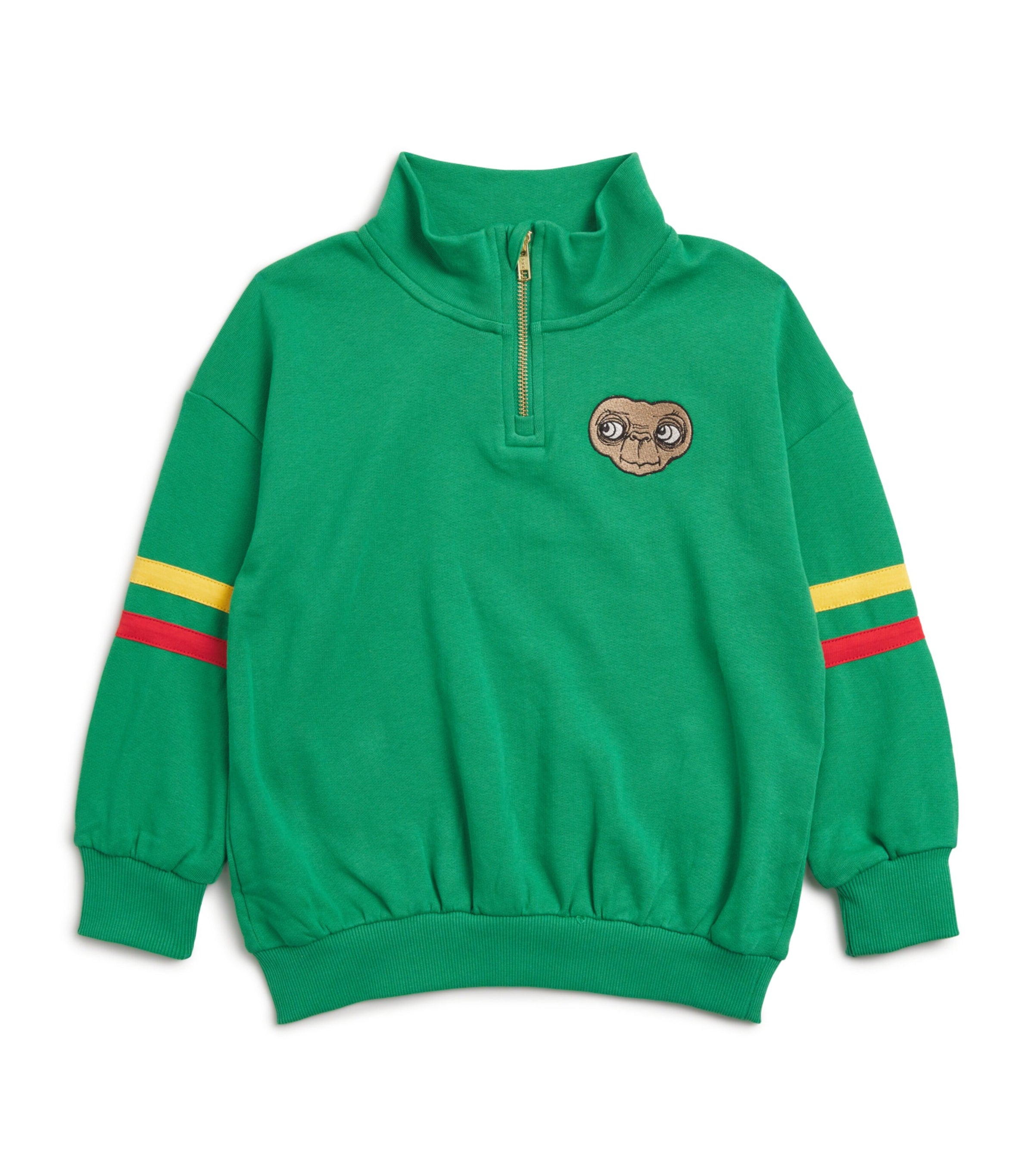 Mini Rodini x E.T. Organic Cotton Half-Zip Sweatshirt (3-11 Years)