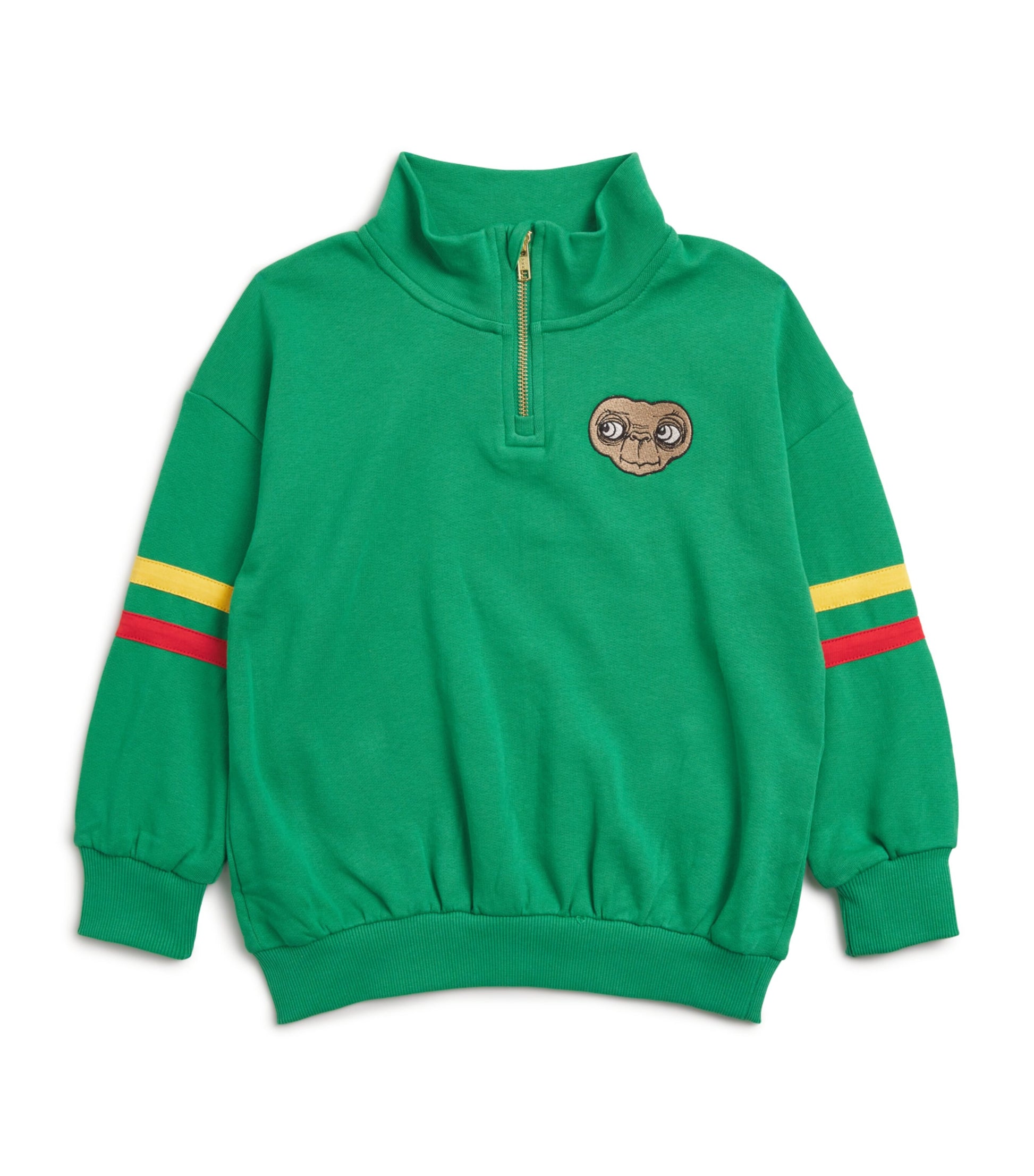 Mini Rodini x E.T. Organic Cotton Half-Zip Sweatshirt (3-11 Years)