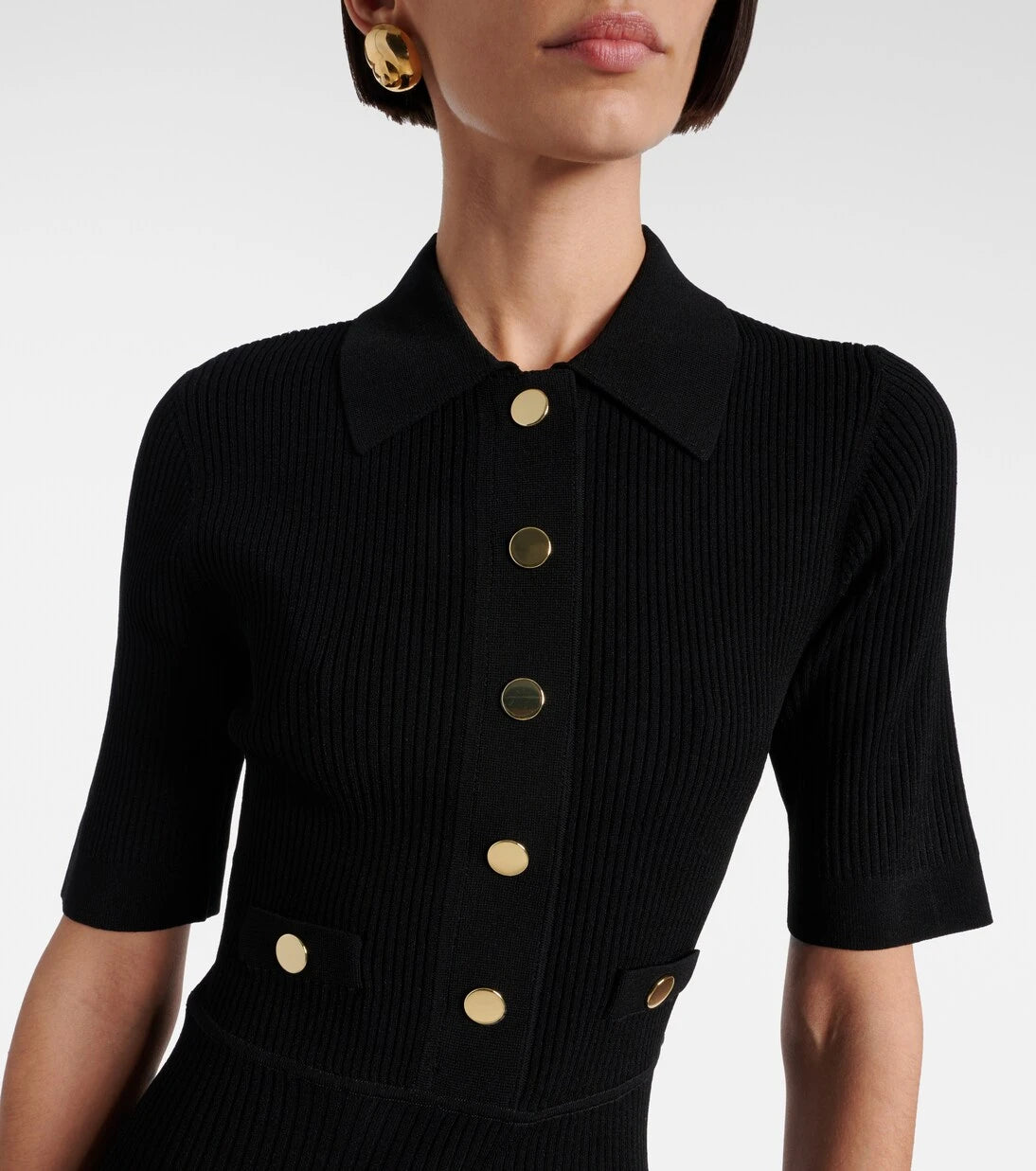 Veronica Beard - Lauper ribbed-knit polo dress