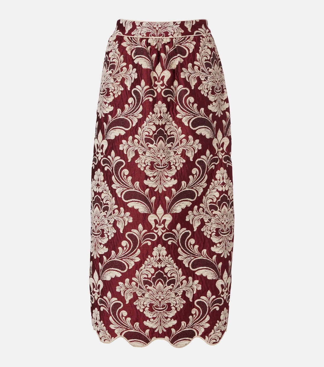 Farm Rio - Floral jacquard midi skirt