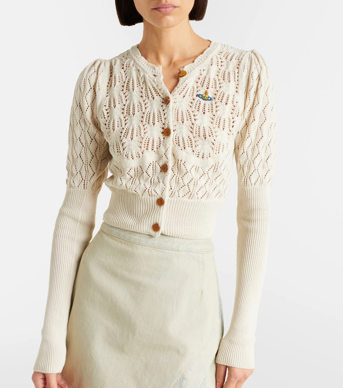 Vivienne Westwood - Ella pointelle cotton cardigan