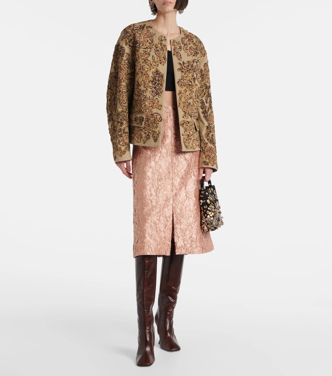 Dries Van Noten - Sequined cotton jacket