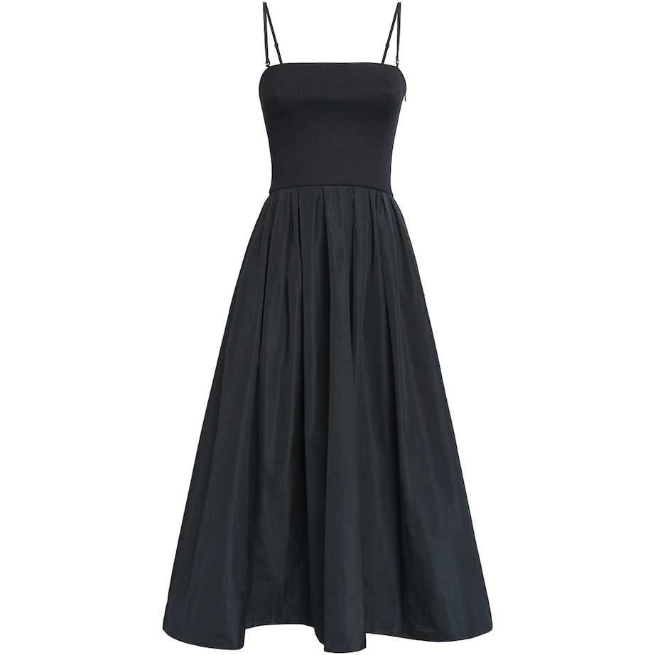 Maje Black Strapless Midi Dress