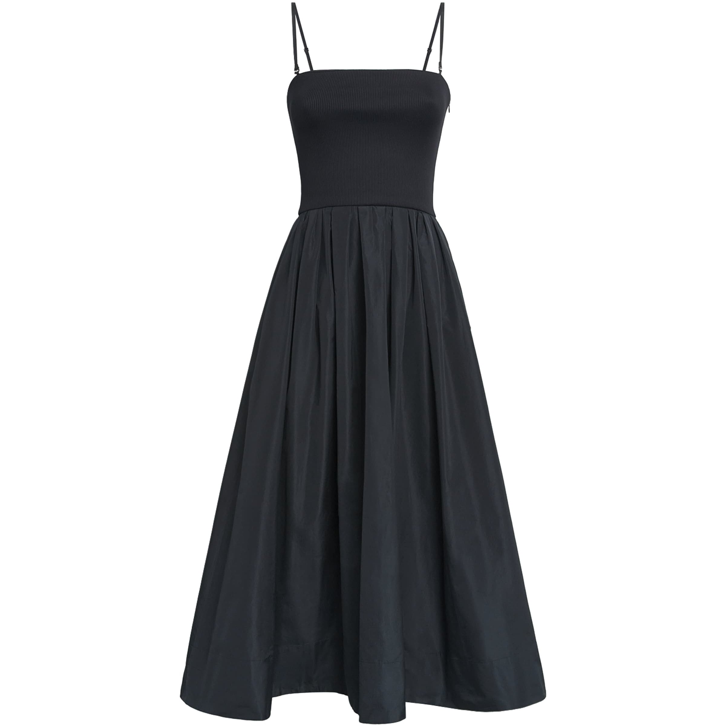 Maje Black Strapless Midi Dress