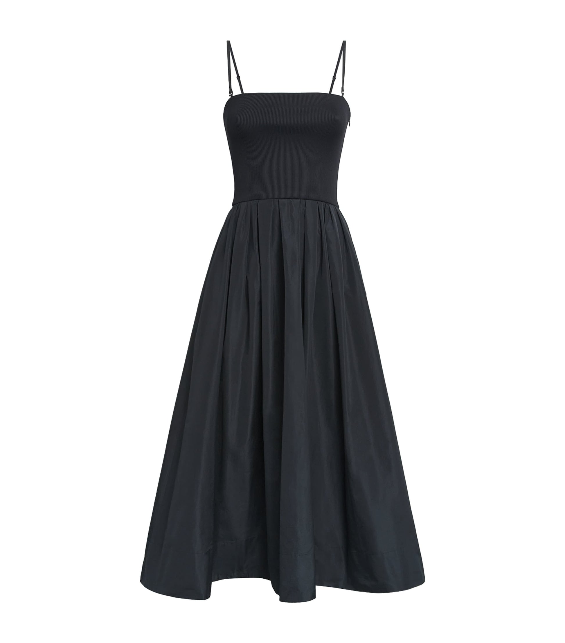 Maje Black Strapless Midi Dress