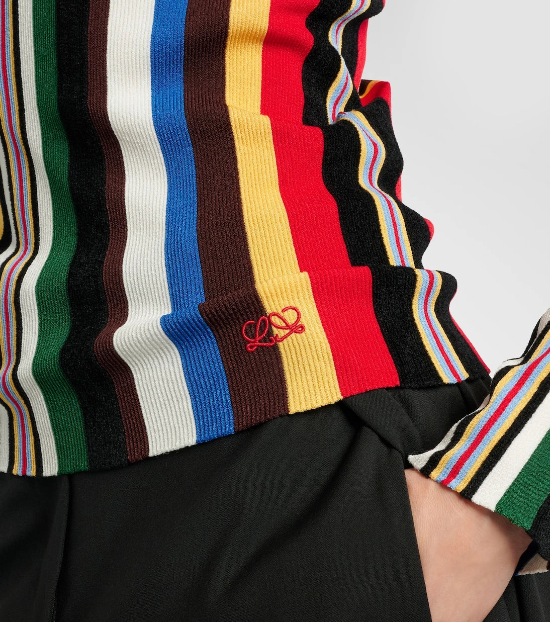 Loewe - Striped half-zip sweater