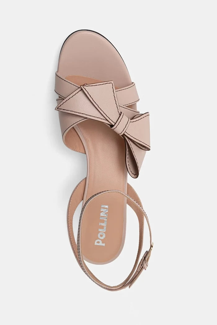 Pollini сандали с тънък ток от кожа