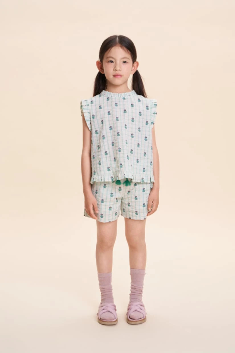 C'era Una Volta - Mika floral checked cotton shirt