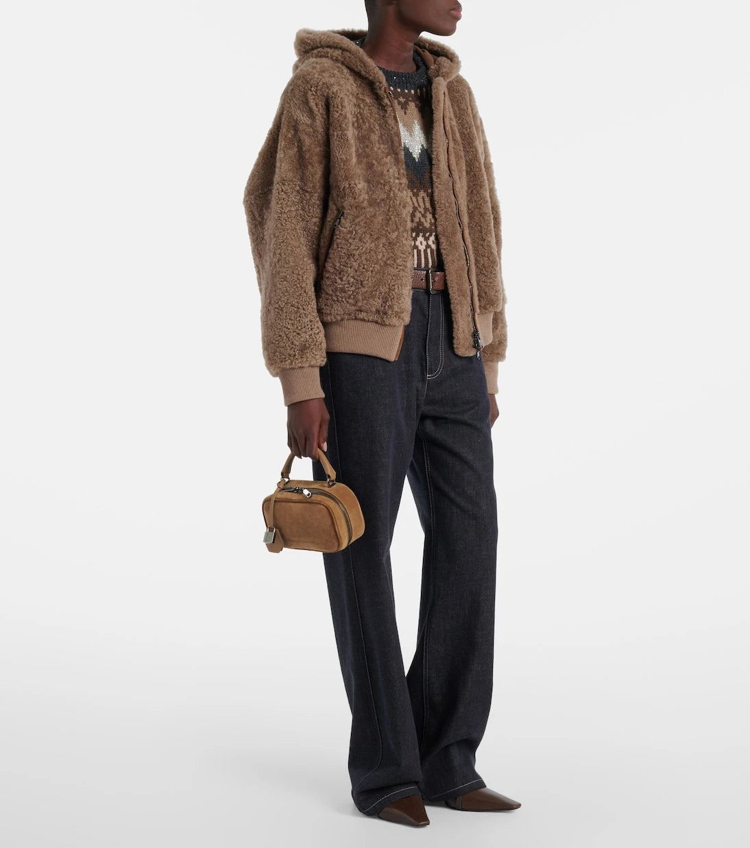 Brunello Cucinelli - Shearling and cashmere jacket