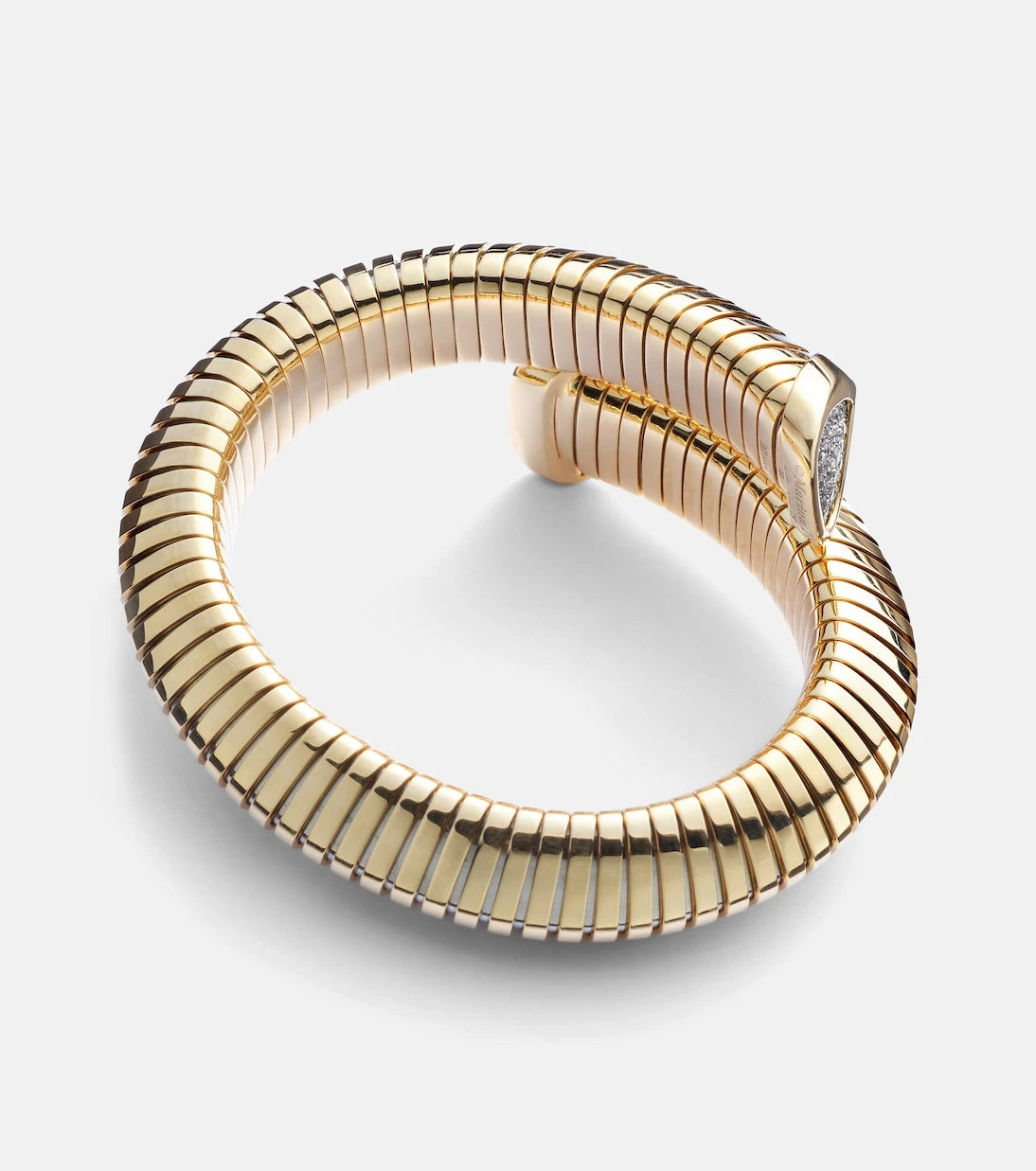 Marina B - Trisola 18kt gold cuff bracelet with diamonds
