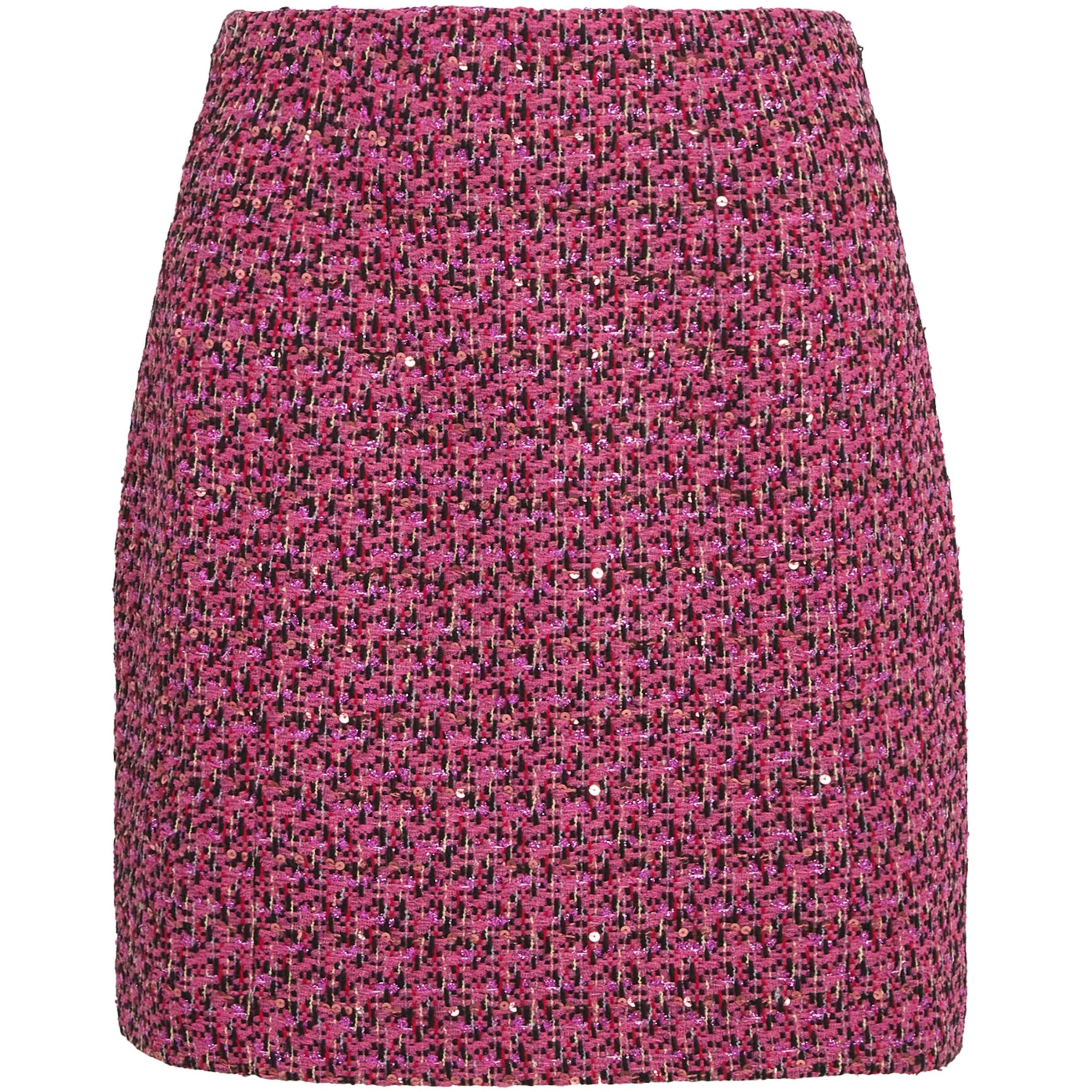 Wool-Blend Tweed Embellished Mini Skirt