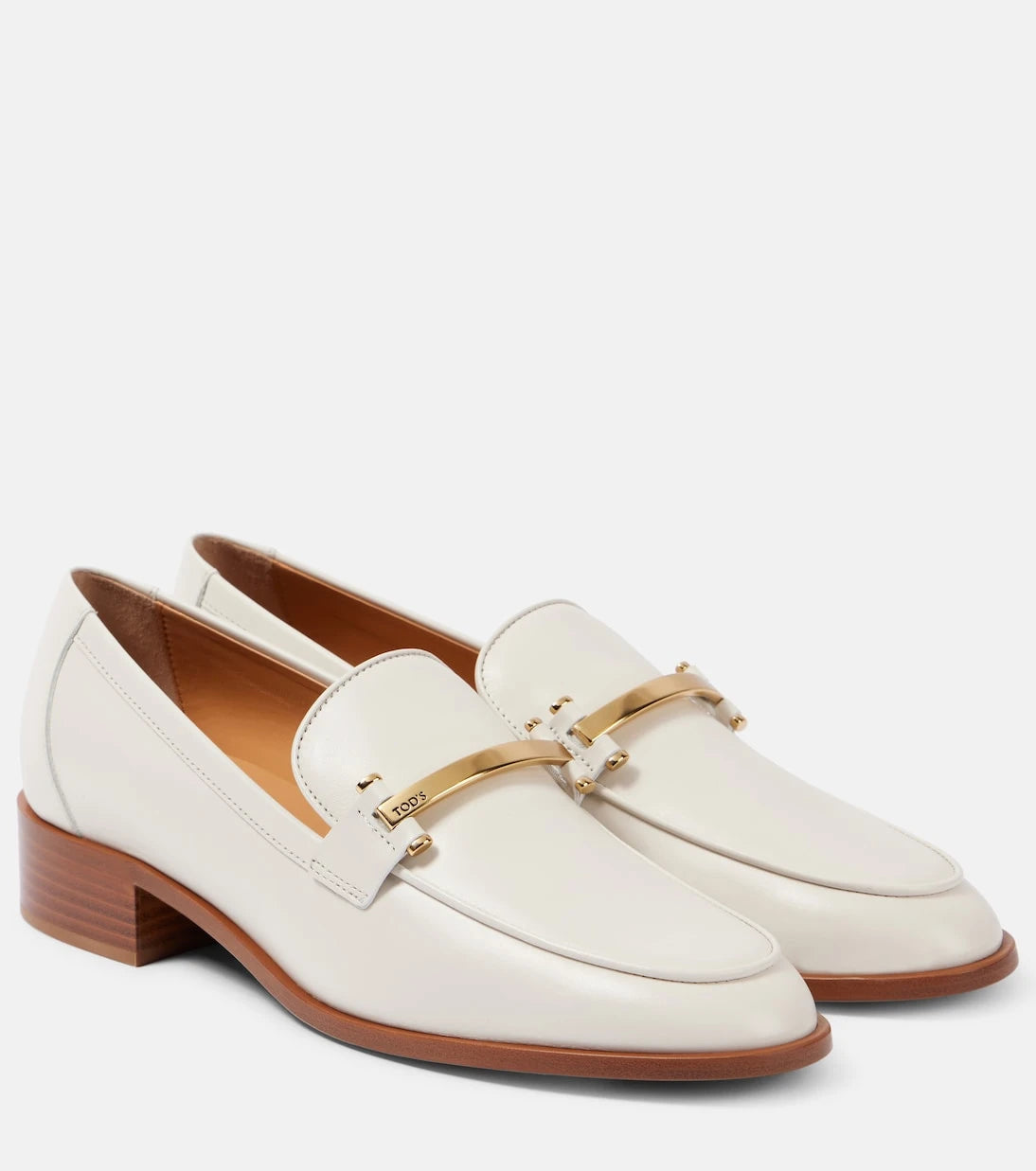 Tod's - حذاء لوفر بكعب من الجلد