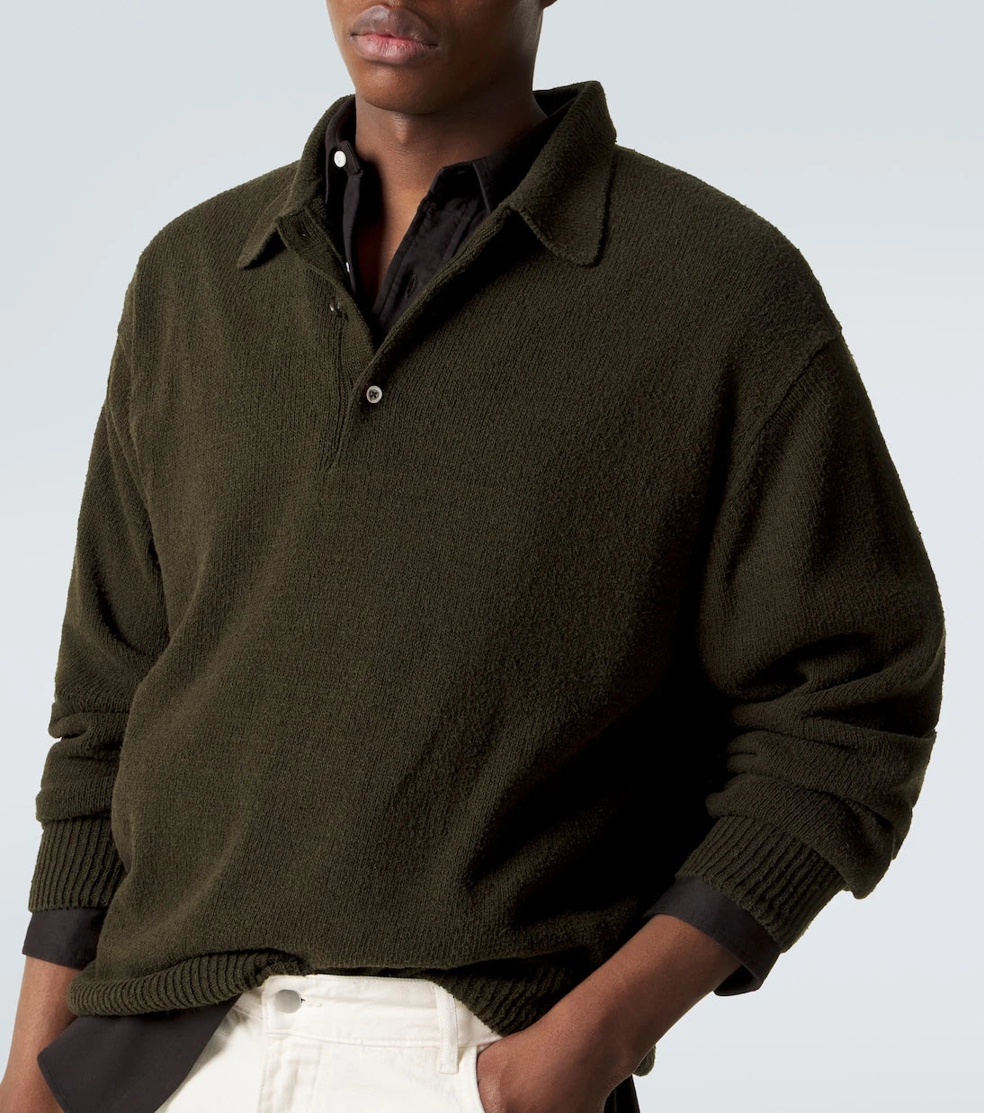 A.Presse - Silk polo sweater