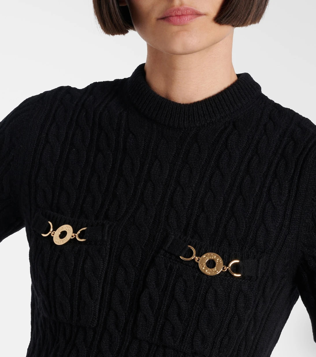 Patou - Cable-knit wool and cashmere minidress