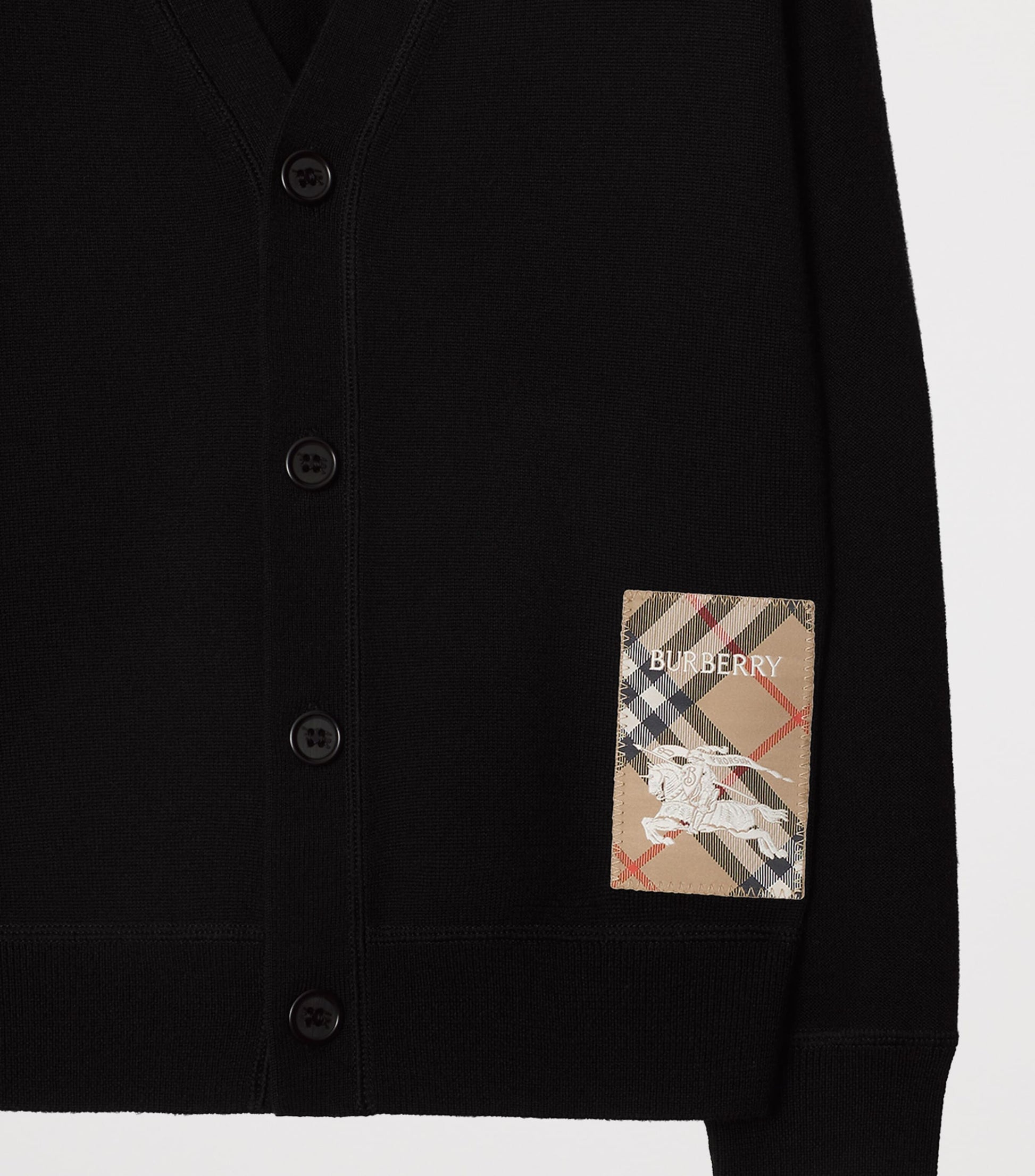 Burberry Kids Wool Check Label Cardigan (3-12 Years)