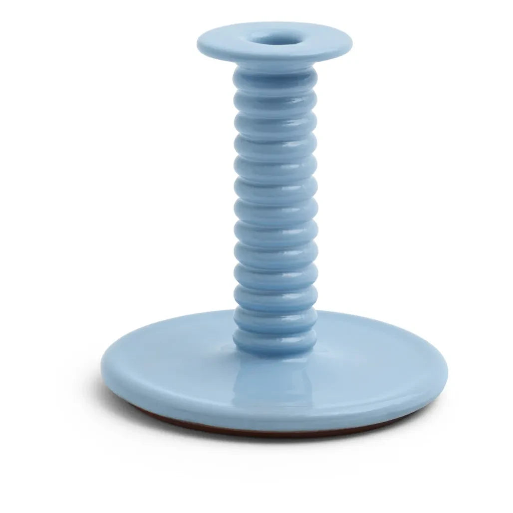 Hay - Barro terracotta candlestick, Rui Pereira | Light blue