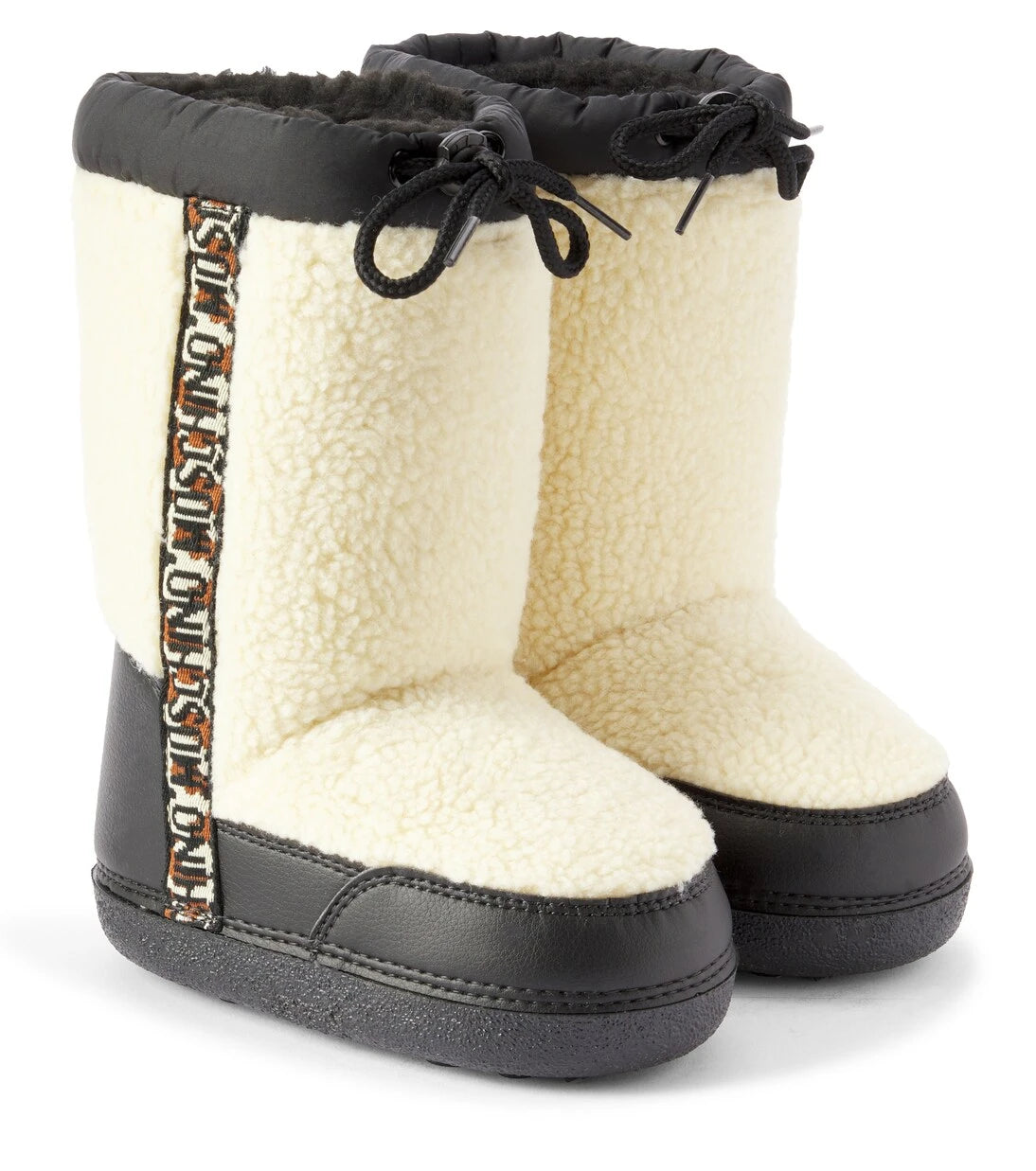 Moschino Kids - Faux shearling-lined snow boots