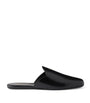 Prada Black Leather Flat Mules