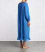 Loretta Caponi Blue Silk Sheer Severa Nightdress