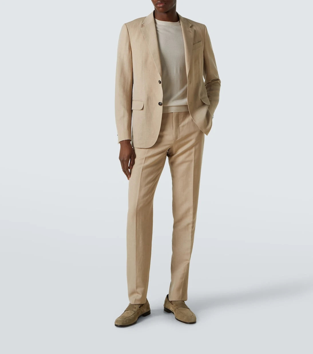 Zegna - بدلة تروفيه من الصوف والكتان