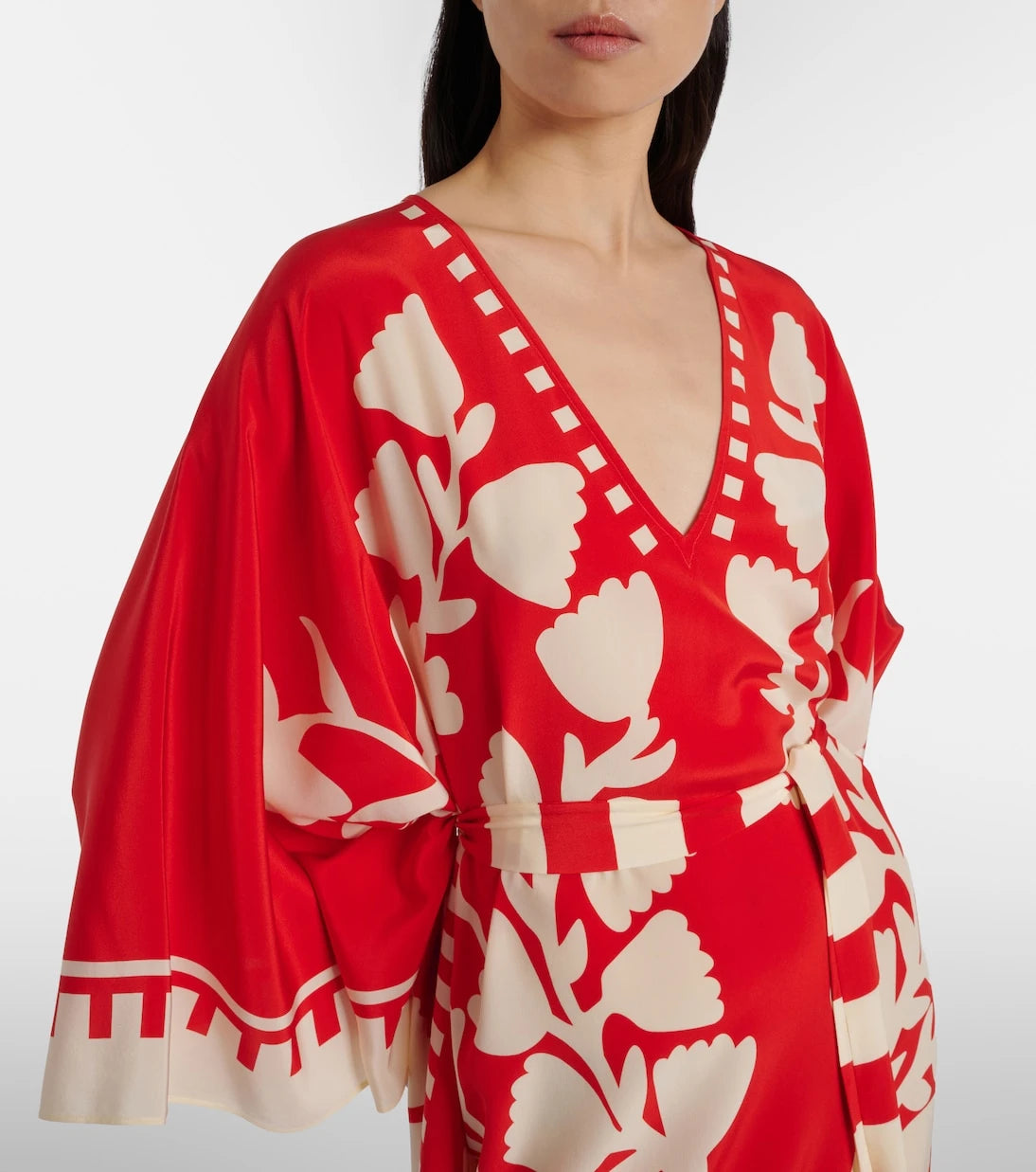 Eres - Holi belted printed silk kaftan