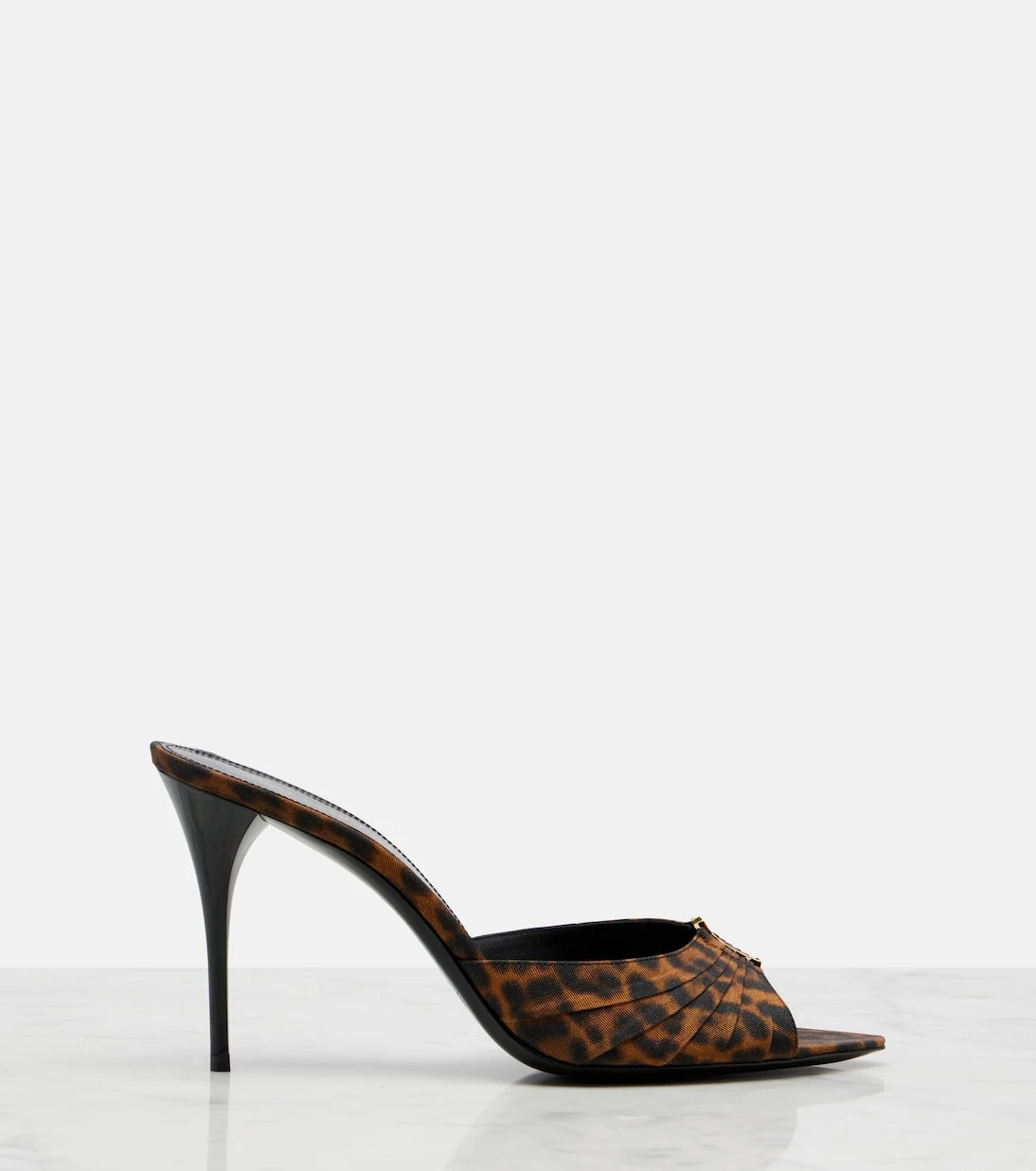 Saint Laurent - Babylone Cassandre grosgrain mules