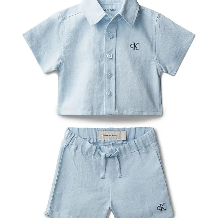 Calvin Klein Jeans лен bebek takımı