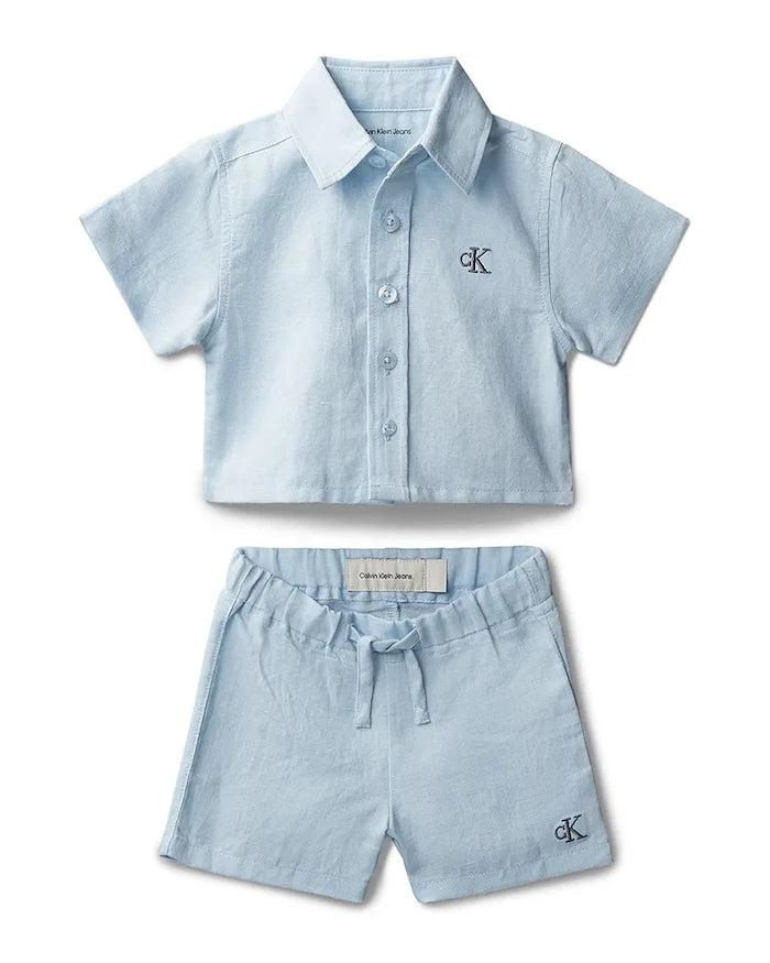 Calvin Klein Jeans лен bebek takımı