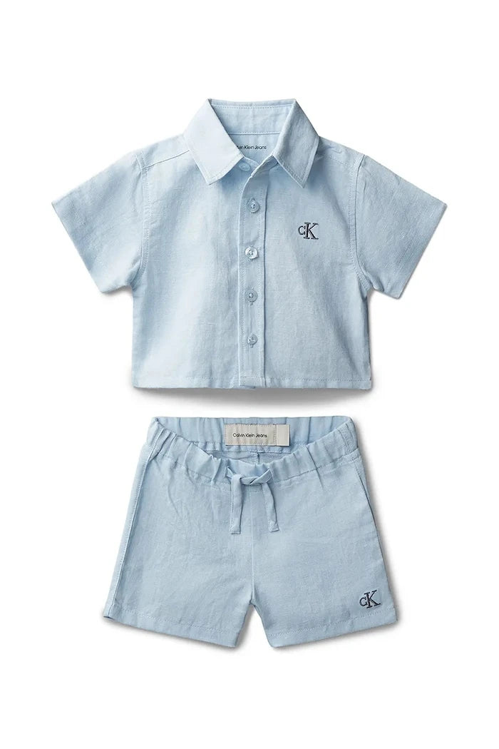 Calvin Klein Jeans лен bebek takımı