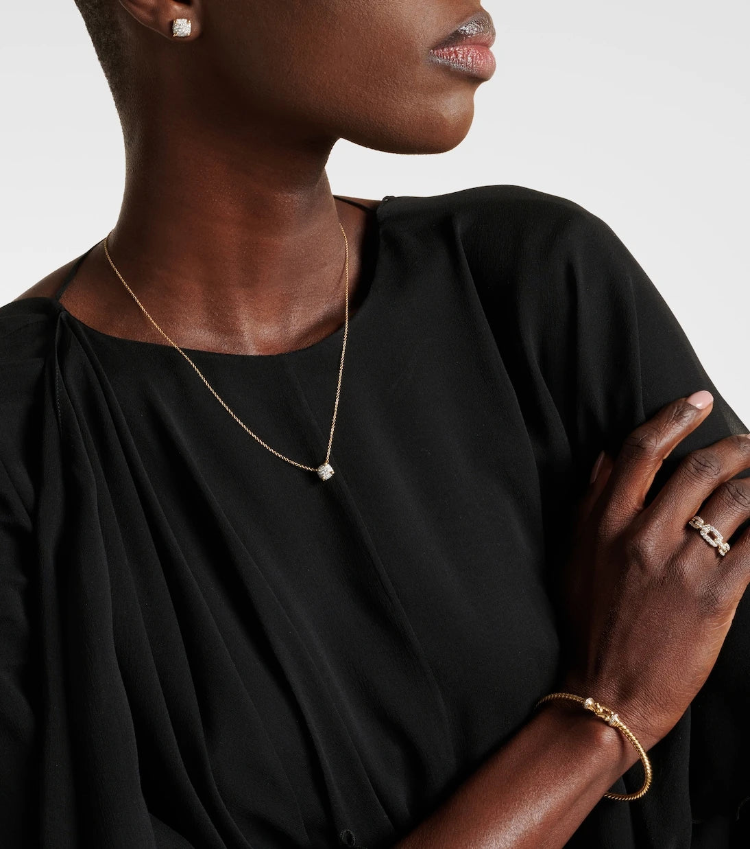 David Yurman - Petite Chatelaine® 18kt gold necklace with diamonds