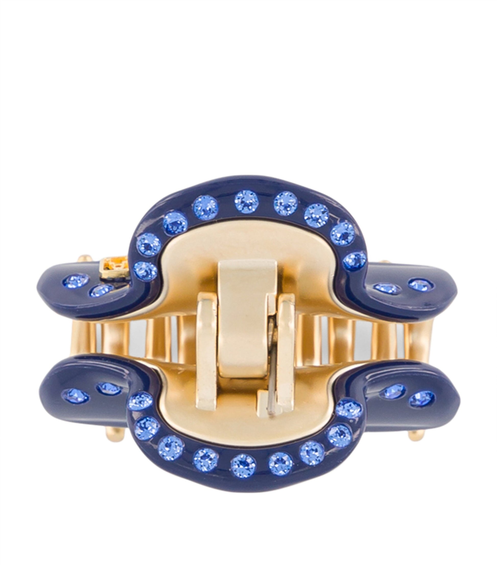 Gold-Plated Crystal-Embellished Claw Hair Clip