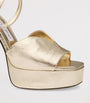 Jimmy Choo Gold Karli 125 Metallic Leather Platform Sandals