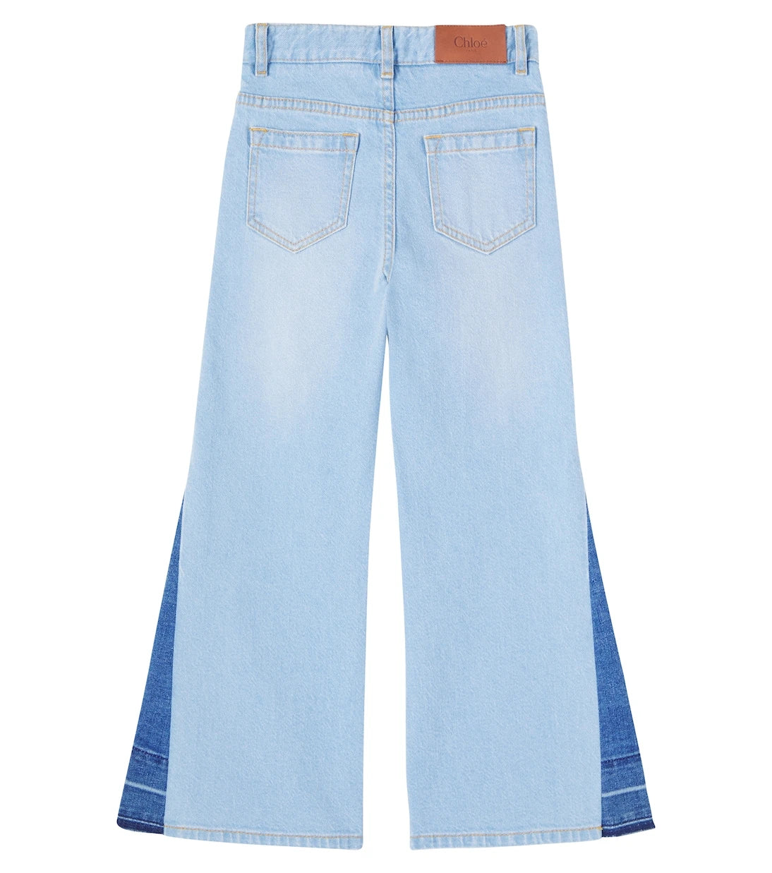 Chloé Kids - Colorblocked flared jeans
