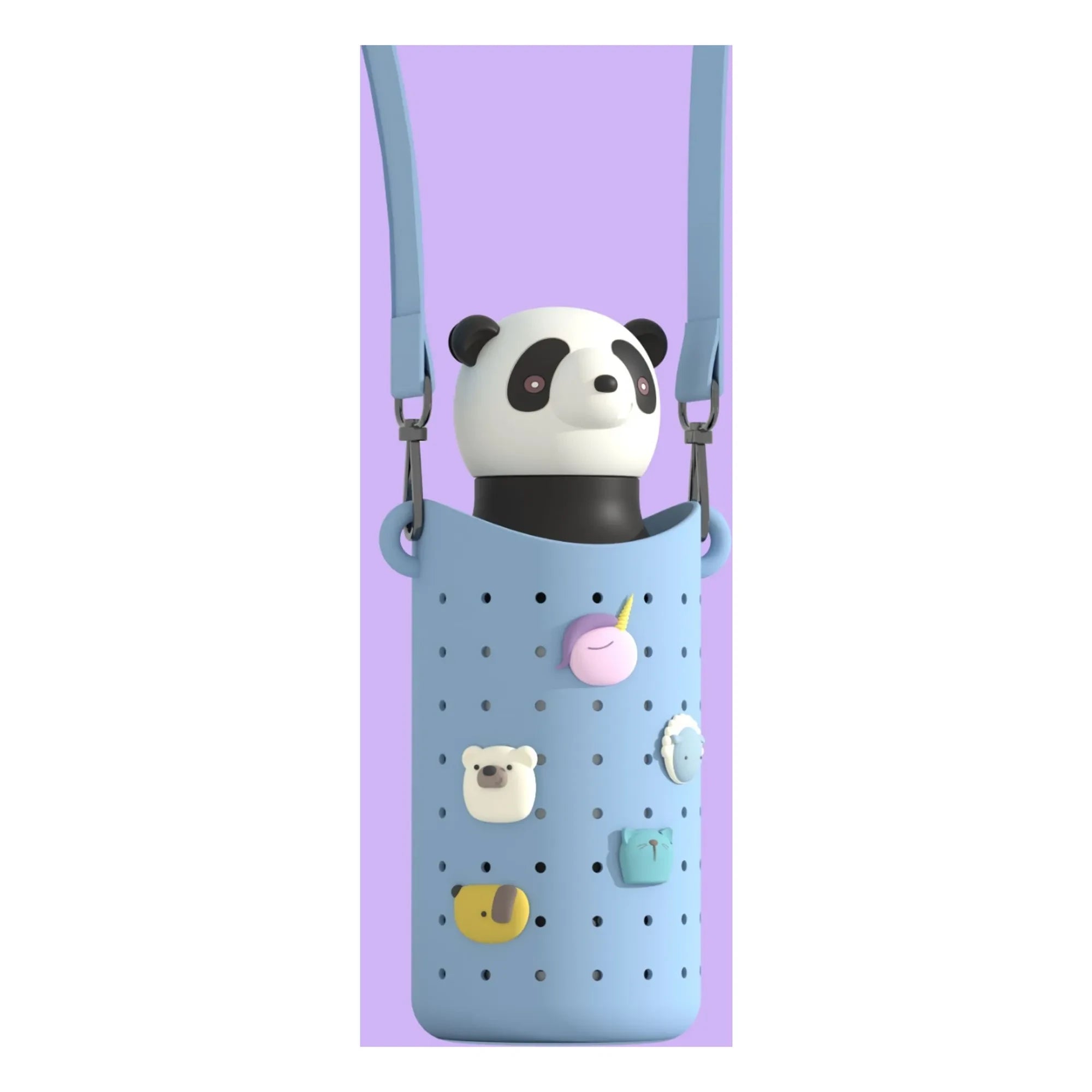 Asobu - Water bottle holder with 5 charms | Blue
