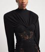 Stella McCartney Black Lace-Detail Mini Dress