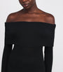 Skims Black Sheer Modal Off-The-Shoulder Maxi Dress