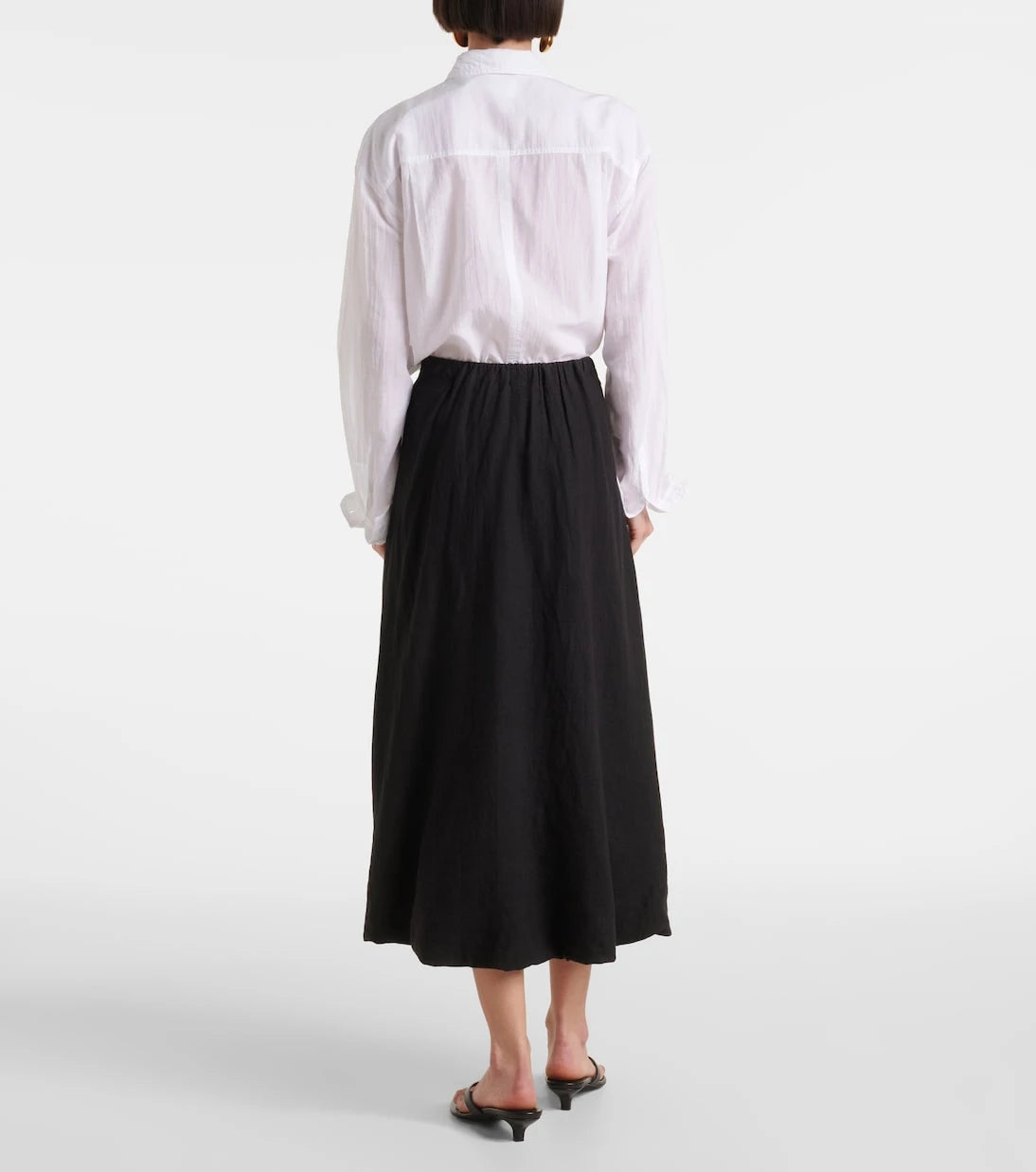 Velvet - Rachelle linen midi skirt