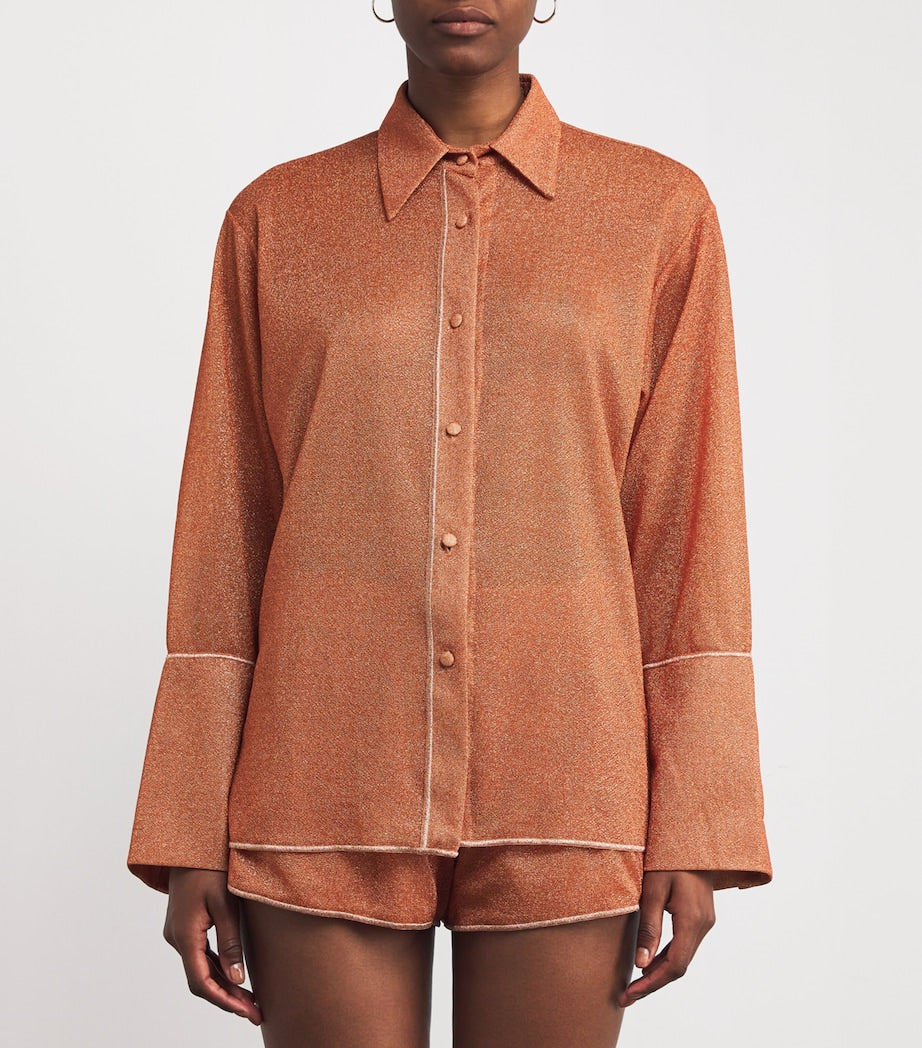 Oséree Orange Glazed Lumière Shirt