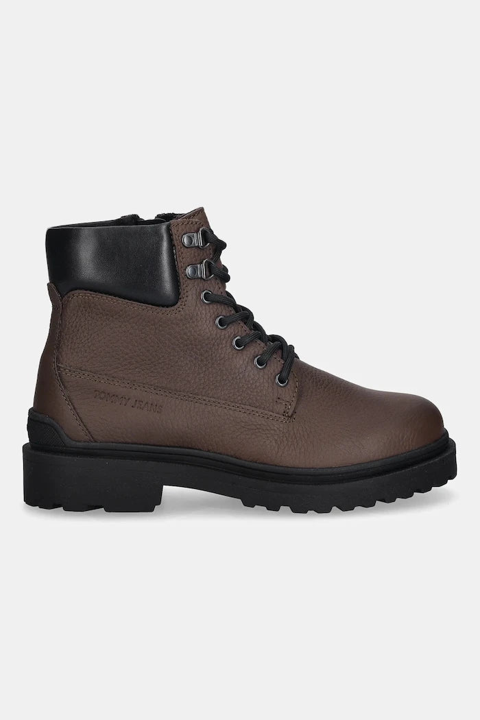 Обувки Tommy Jeans TJM LACE UP BOOT LEATHER