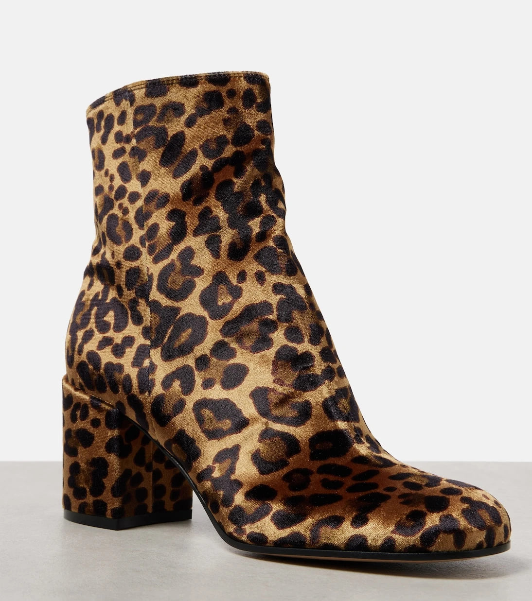 Gianvito Rossi - Joelle 70 leopard-print velvet ankle boots