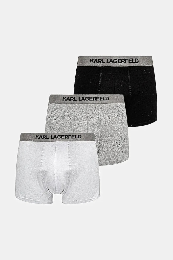 Karl Lagerfeld pamuklu elastan erkek boxer 3'lü