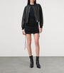 Leather Orten Bomber Jacket BLACK