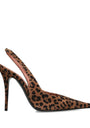 Suede Leopard Print Anok Slingback Pumps 105
