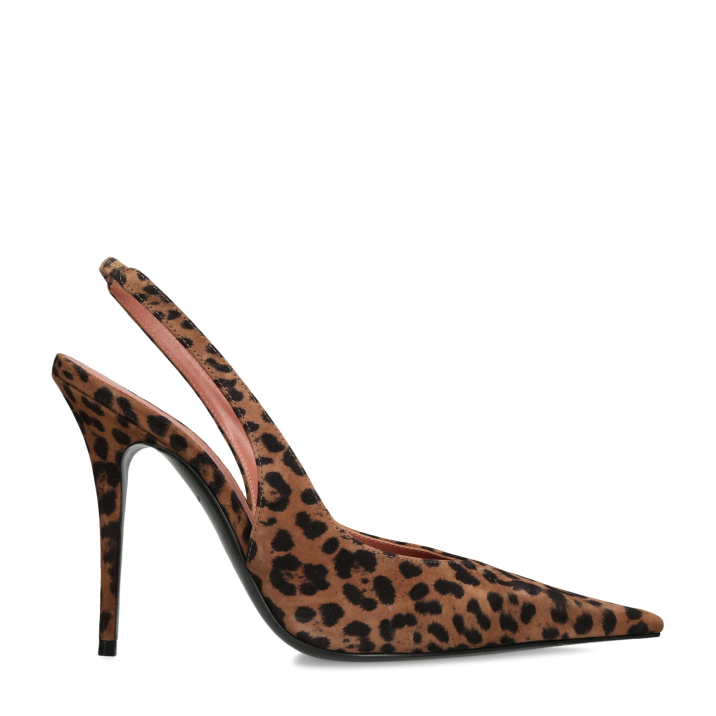 Suede Leopard Print Anok Slingback Pumps 105