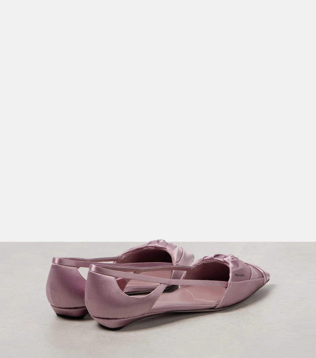 Prada - Cutout satin ballet flats