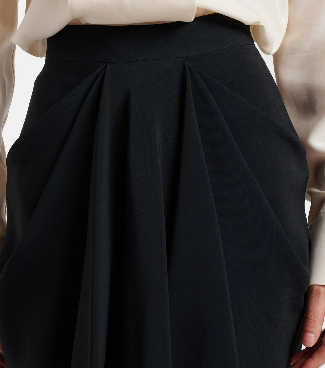 Givenchy - Draped crêpe cady midi skirt