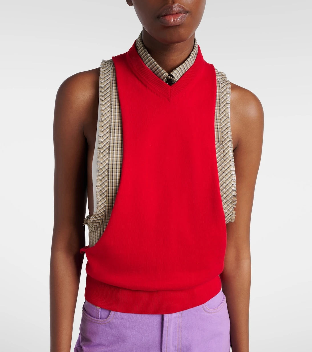 Versace - Knitted cotton top