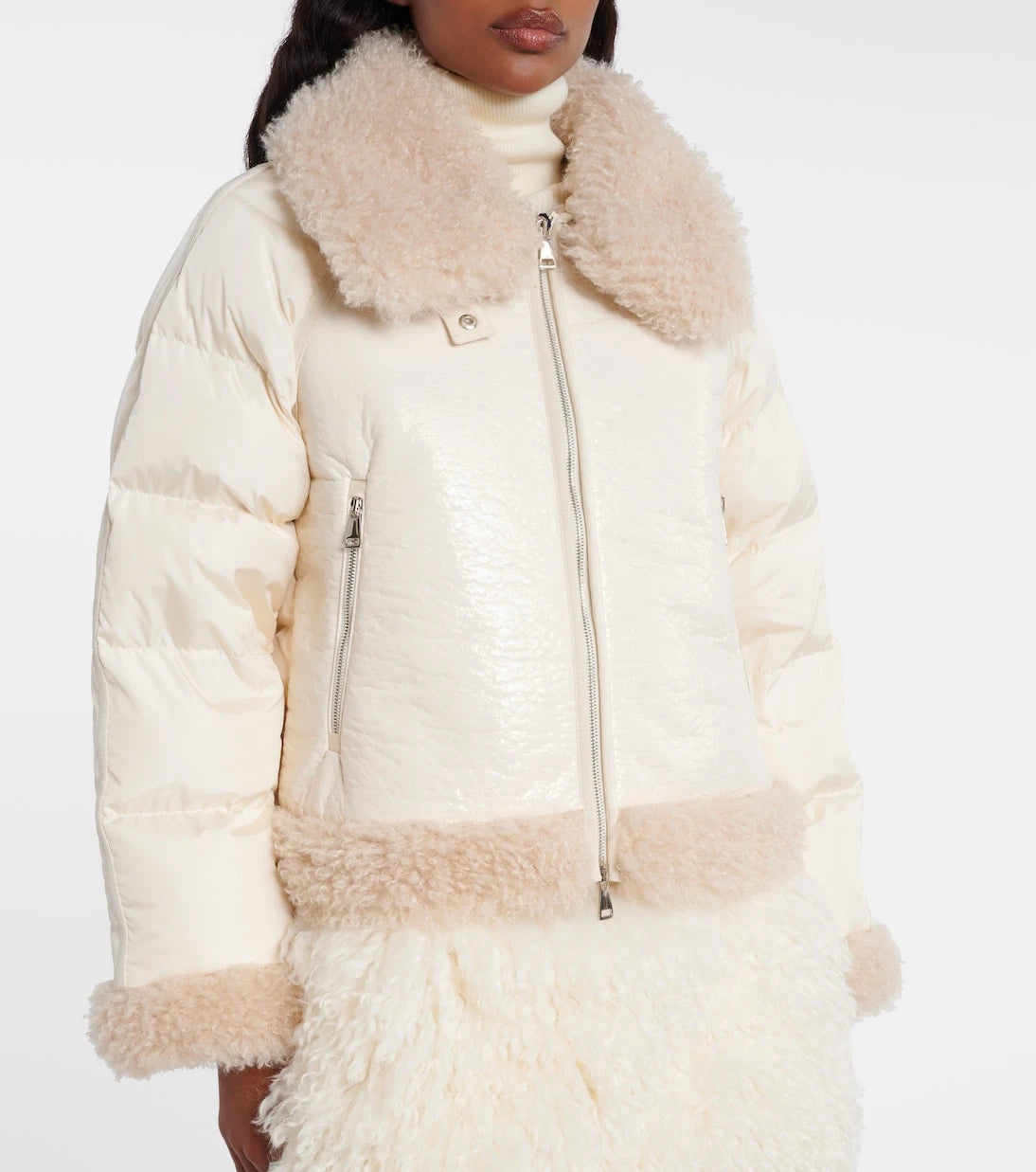 Moncler - Rubrouk teddy-trimmed down jacket