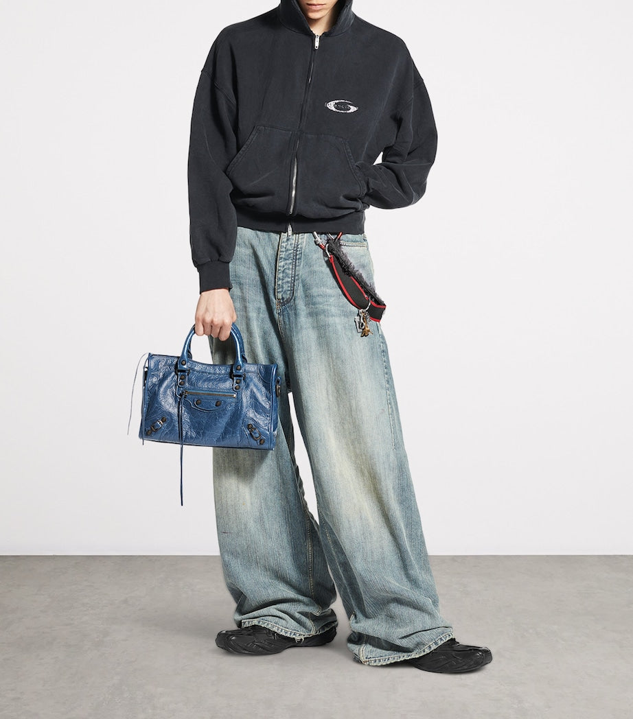 Blue Small Lambskin Le City Top-Handle Bag